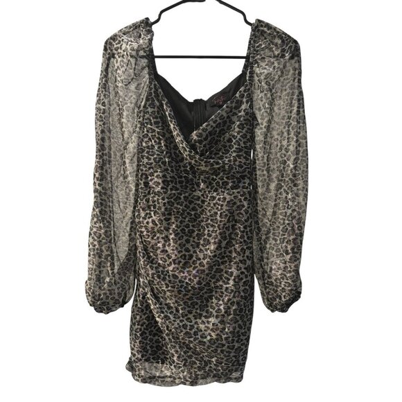 Fiestar Women's Short Shear Animal Print Night Dress - Picture 2 of 7